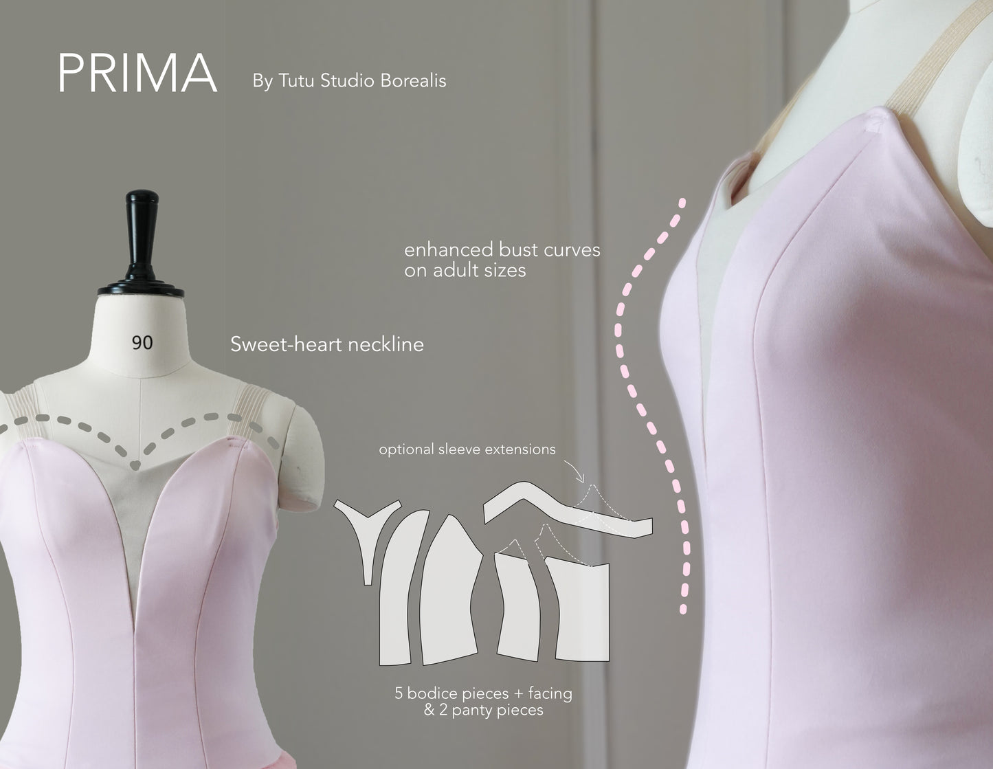 Sewing Workshop - "DEBUT" or "PRIMA" Semi-Stretch Ballet Bodice from Tutu Studio Borealis + Pleating Intensive (Intermediate+)