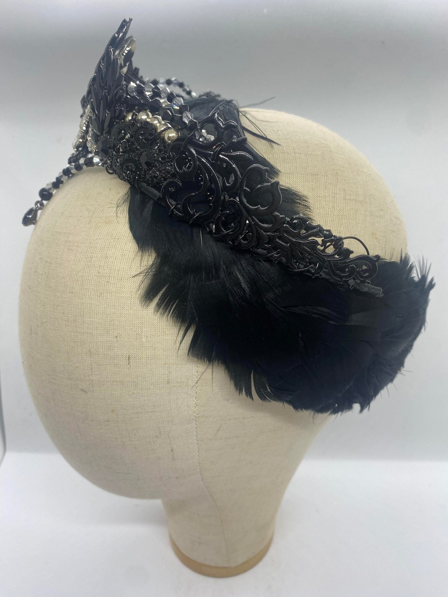 Black Swan Tiara and Feathers - made by Trinity Luxe Tiaras